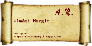 Almási Margit névjegykártya