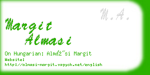 margit almasi business card